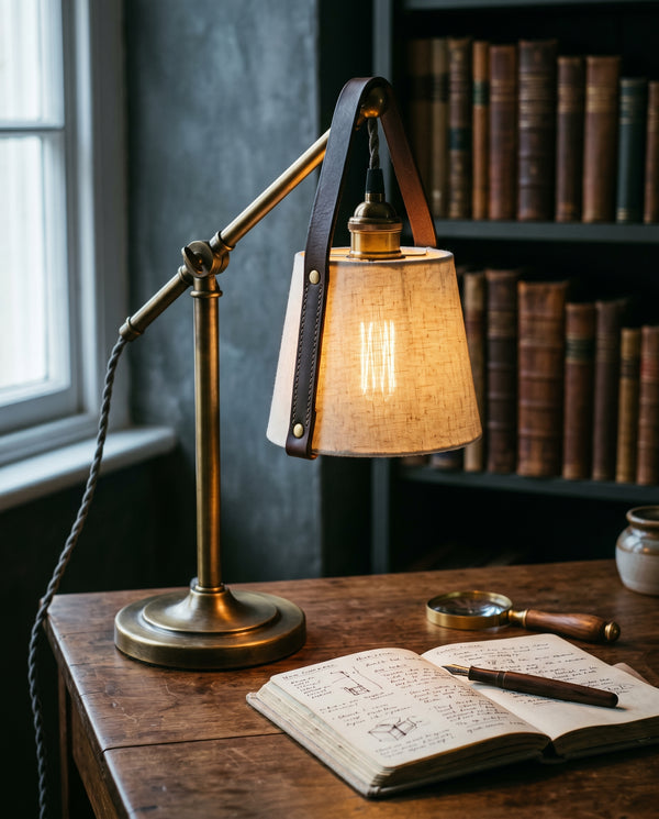 Kontorlampe Messing